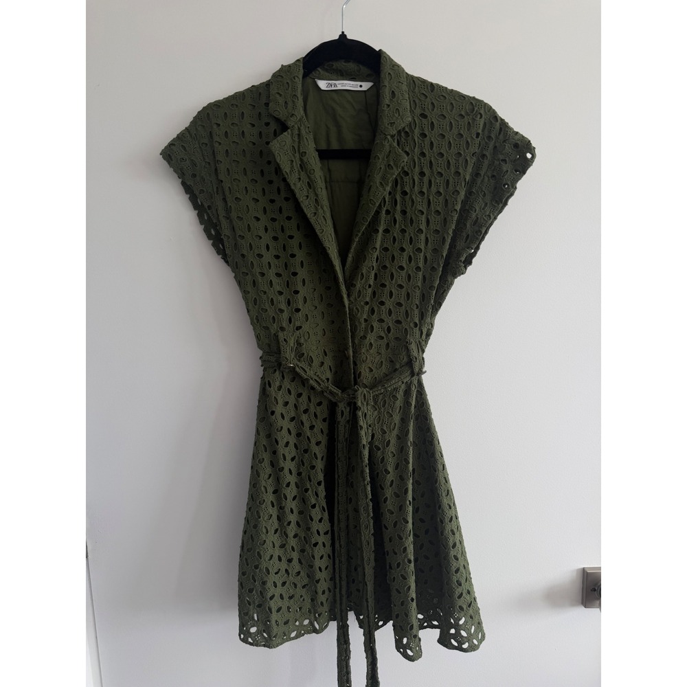 Express Womens Black Long Sleeve Fit and Flare Shirt Dress Size 2 Pockets - Picture 9 of 10